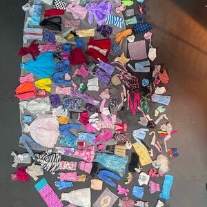 Large Lot Of Mostly Vintage  Barbie And Fashion Doll Clothing